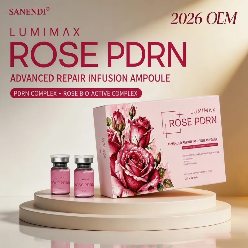 ROSE PDRN Serum with Hyaluronic Acid Glow Face Serum Hydrating Smoothing Korean Skincare for All Skin Types