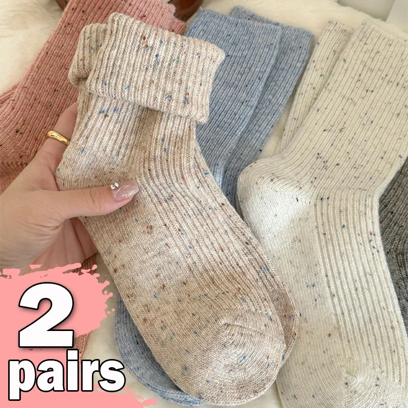 Winter Warmer Women Thicken Thermal Wool Cashmere Snow Socks Fashion Casual Euramerican National Wool Socks for Women