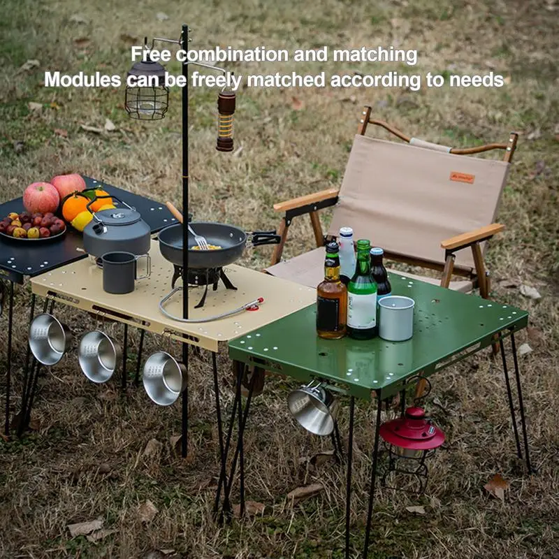 Mesa de preparación plegable de acero inoxidable, sin montaje, escritorio pequeño resistente, portátil, para campamento, Picnic, fiesta, comedor,