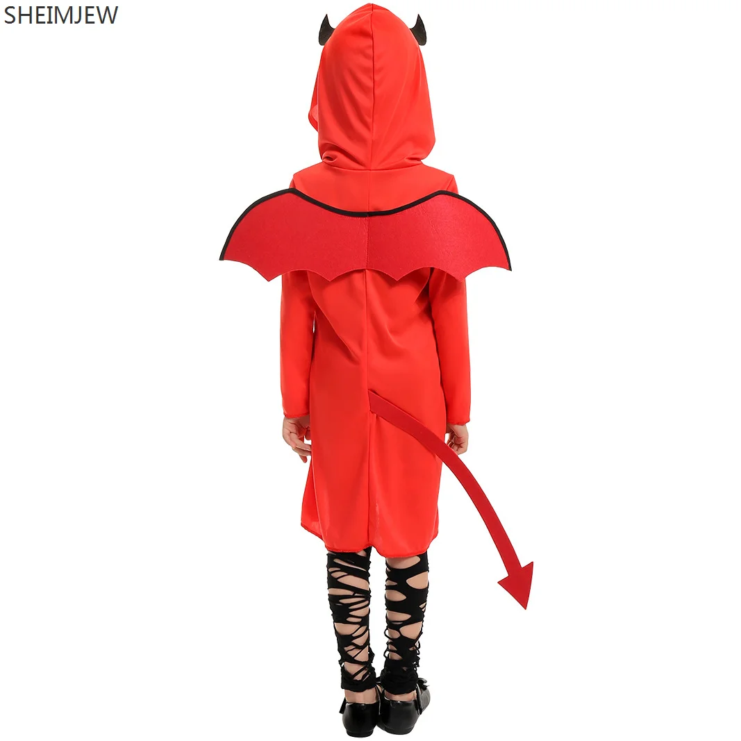 New Halloween Little Devil Cosplay Costume Kids Satan Roleplay Costumes Children's Day Carnival Party Stage Performance Dress Up