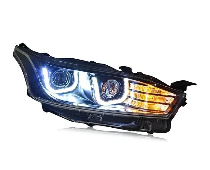 

AirowSuitable For Toyota Yaris 2013-2016 Modified Upgrade LED DRL Headlight Turn Signal Front Lamp Tools Auto Automobile