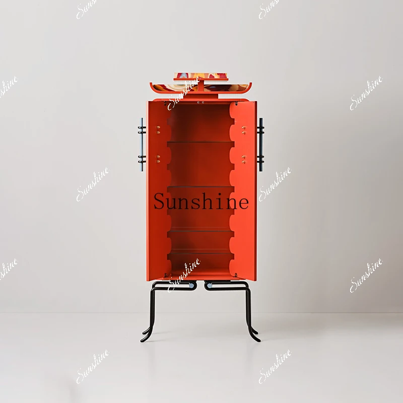 French light luxury porch cabinet custom decoration storage retro dyeing home living room locker  FT