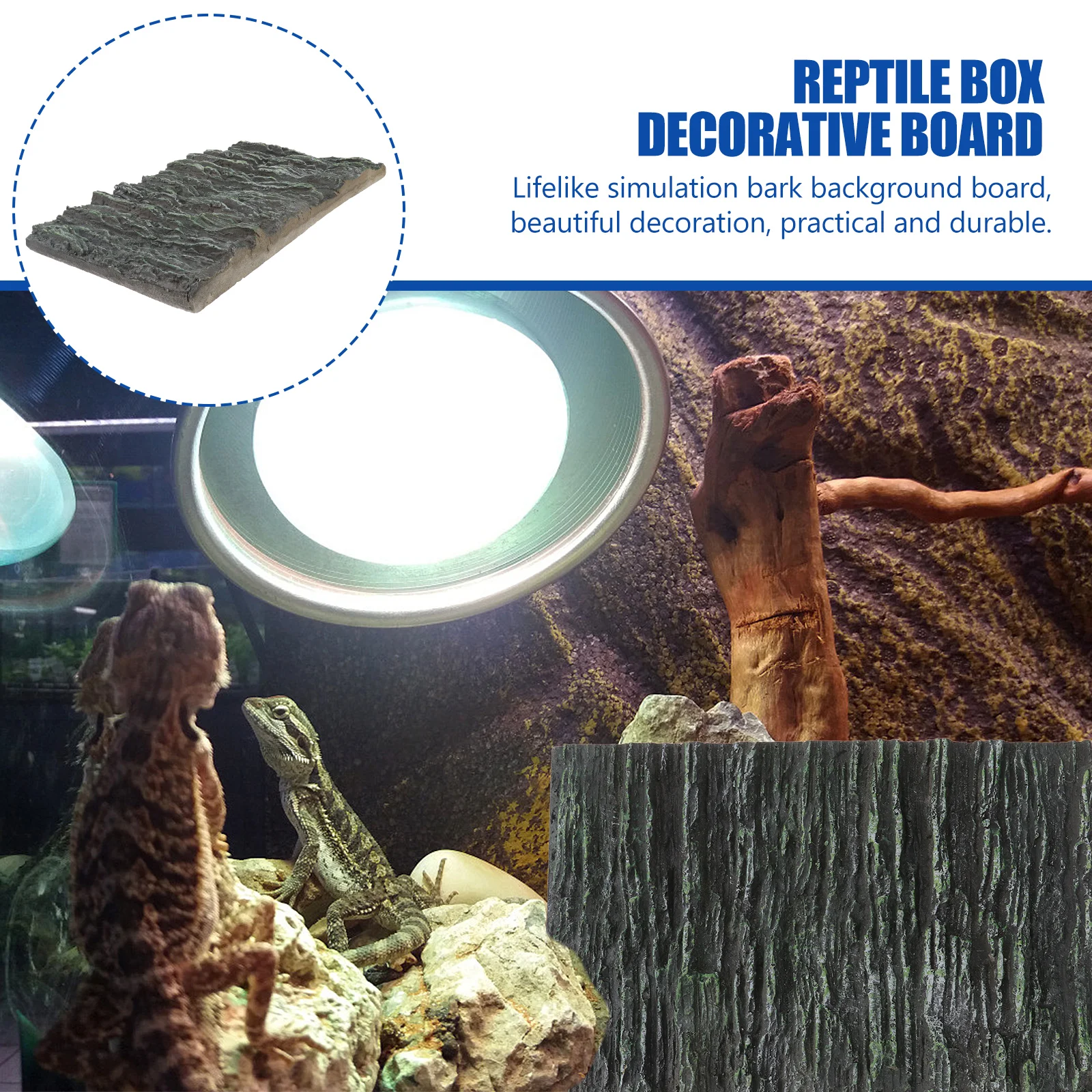 

Fish Tank Background Board Decorative Landscape Aquarium Terrarium Backdrop Reptile Box PU Foam Durability Practical Vivid