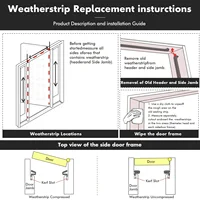 60 Feet Weather Stripping Door Seal Exterior Weather Strip for Window V-Shaped Foam Kerf Garage Door Gap Blocker Soundproof Home Improvement Easy to Install 3