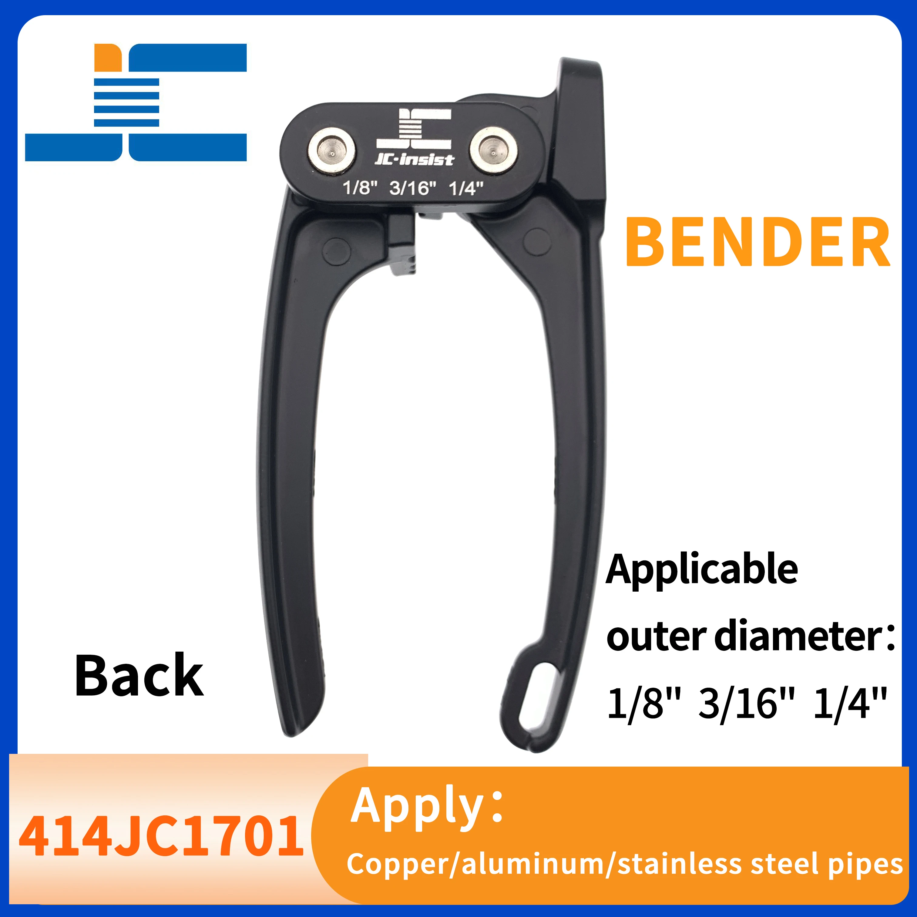 Copper Tube Bender, Tubing Bender 90°,Fuel Brake Pipe Bender Hand Tool 1/4“ 3/16” 1/8“ ,3 In 1 Pipe Tubing Bender