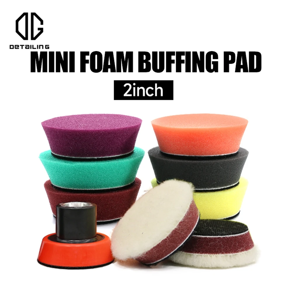 DETAILING 9/12/29 Pcs Buffing Waxing Polishing Sponge Pads Kit Car Wheel Hub Polish Buffing Set 2 Inch Mini Detailing Pads