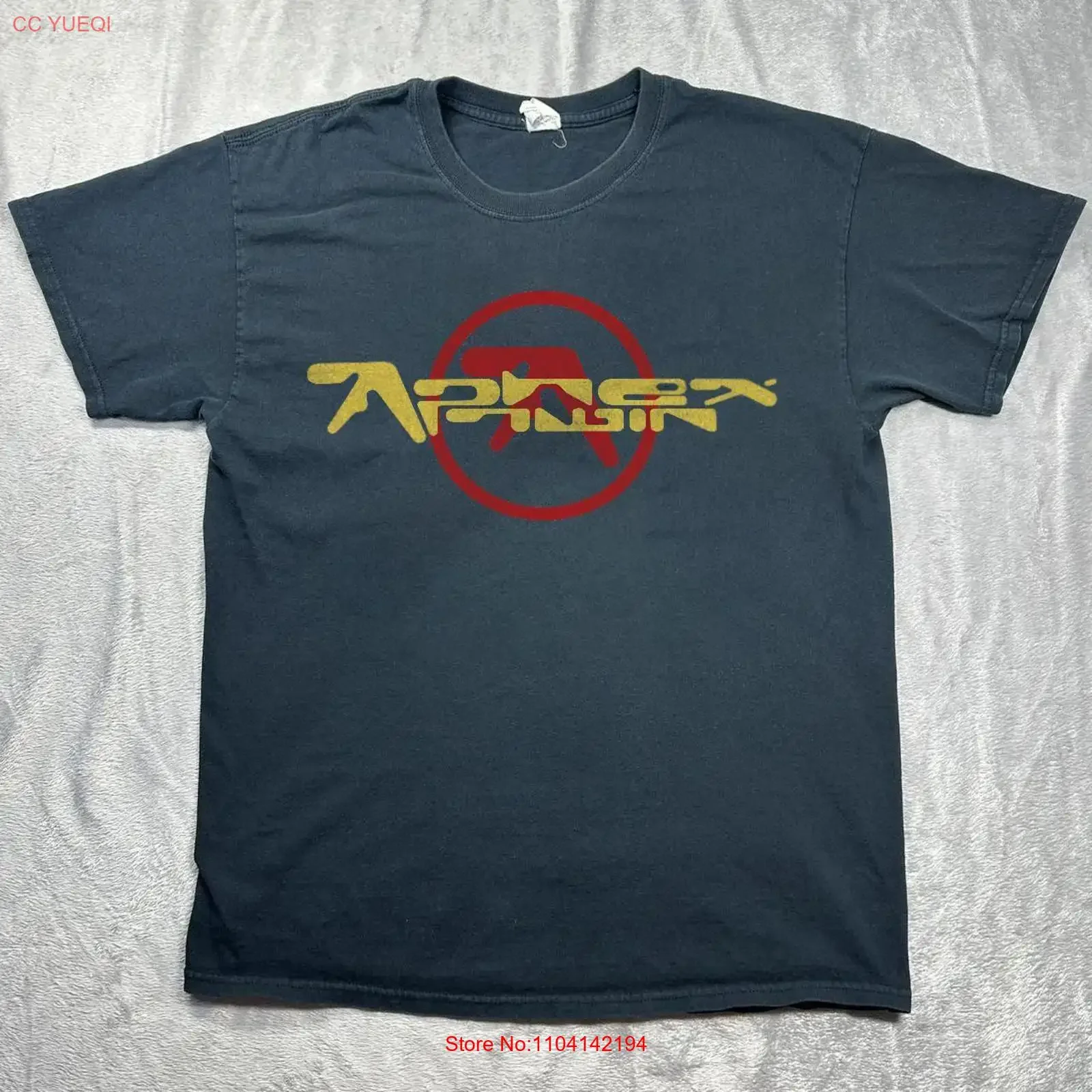 Aphex Twin logo 90s Black T shirt tee Classic style Vtg vintage Washed designer clothes homme streetwear Top For Everyday Wear