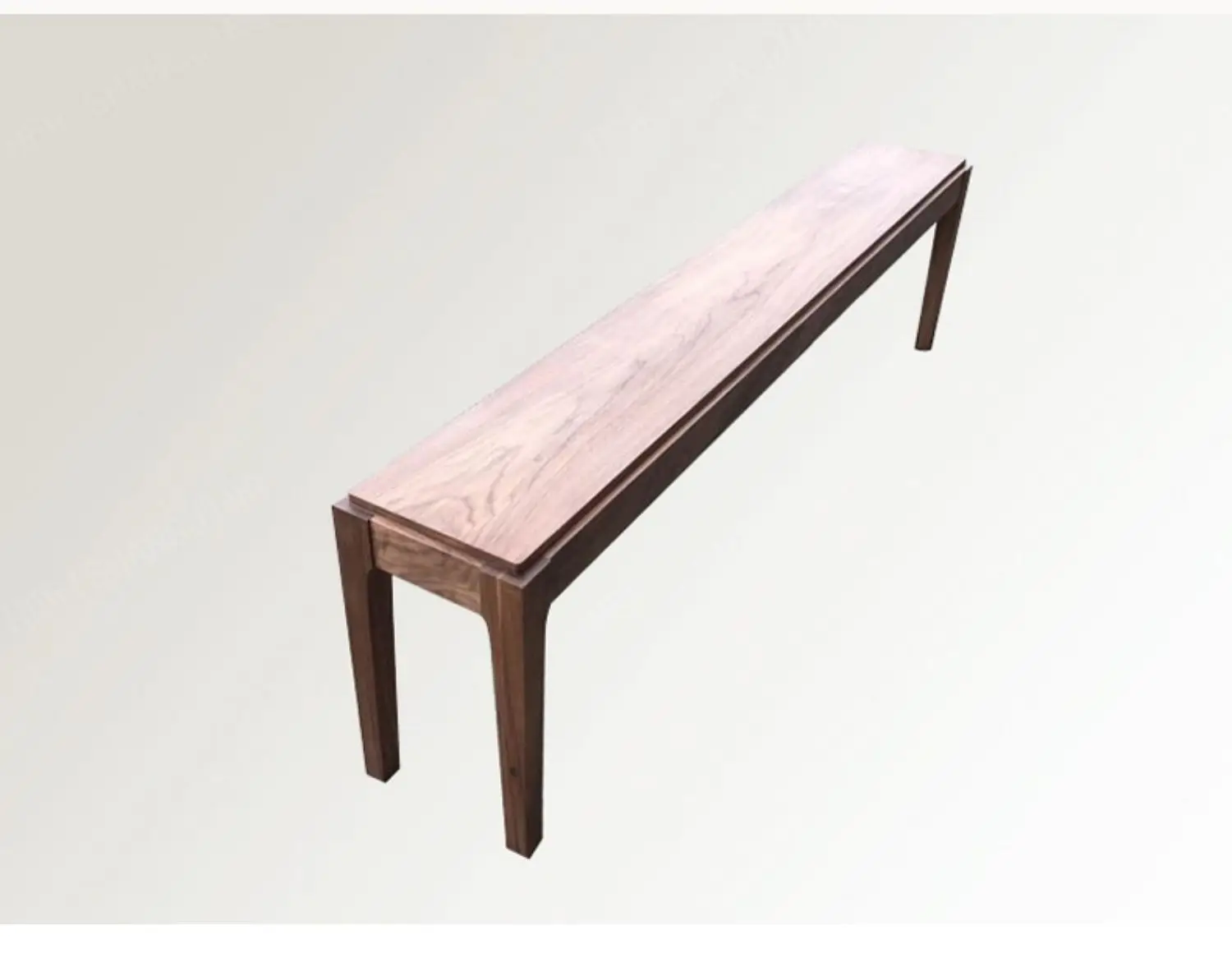 Black walnut bench nordic solid wood bench dining table household log bedside stool