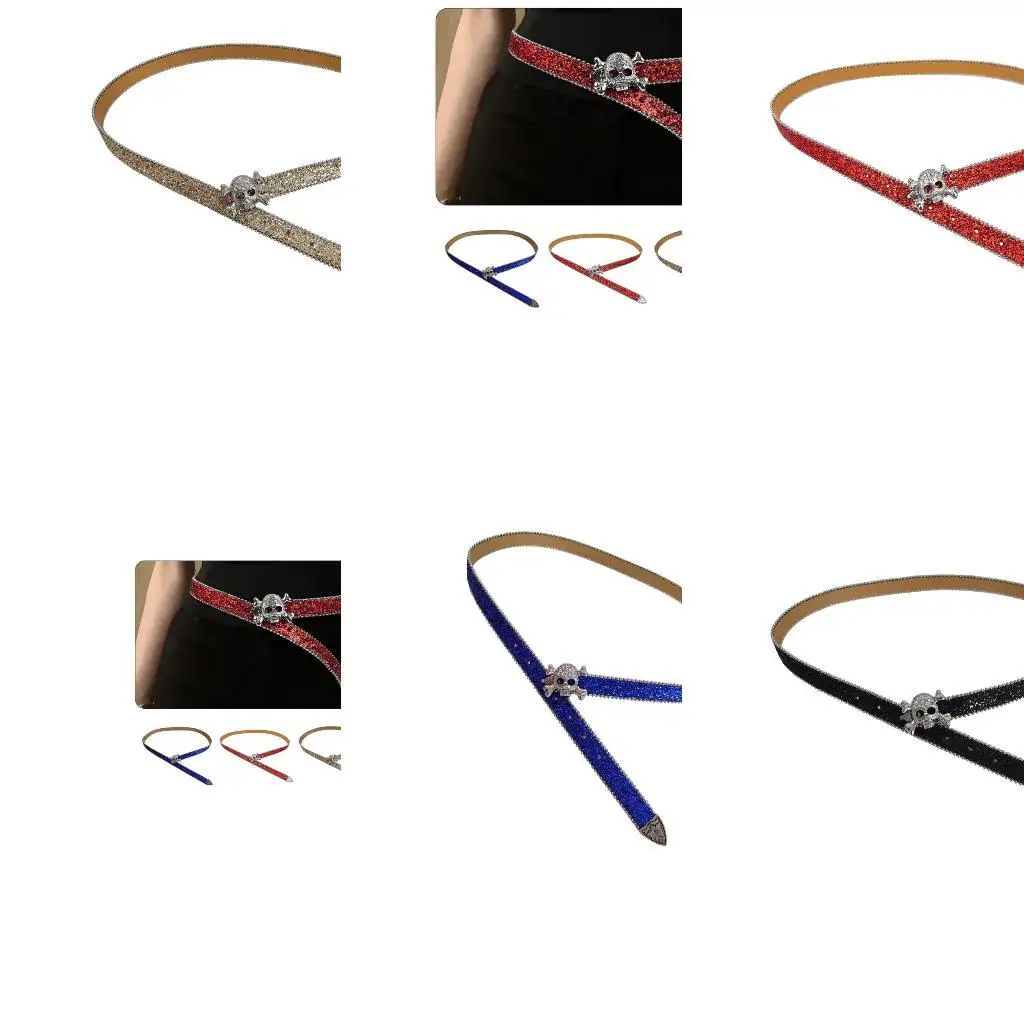 

31BB Heavy Duty Waist Belts for Jeans Pants Heavy Rhinestones Buckle Belt Bandsman