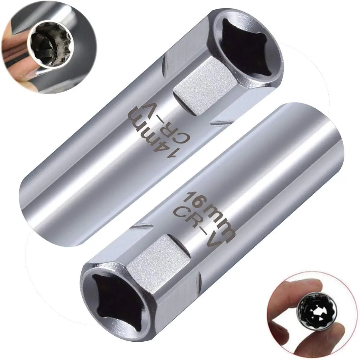 16mm  Spark Plug Socket,/8-Inch Drive 12-Point Thin Wall Spark Plug Socket Removal Tool