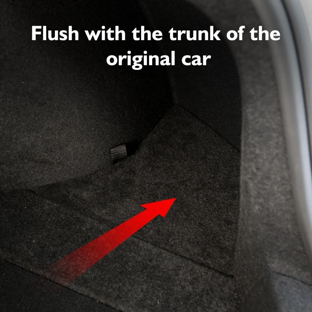 For Tesla Model 3 Highland 2024 Trunk Side Storage Bins Cargo Compartment Liners TPE Box Boot Organizer Bucket With Lid