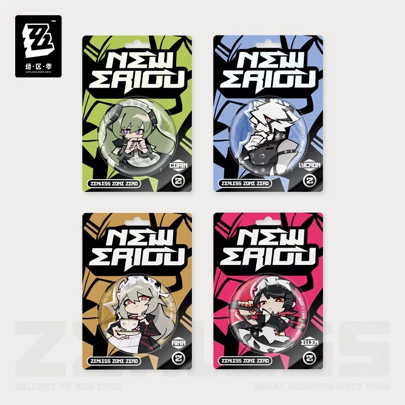 Producto Oficial ZenlessZoneZero, Anime Genuino, Serie Lido, Mercancía de Videojuegos, Insignias Metálicas Estilo Chibi, Broches y Accesorios, Holida
