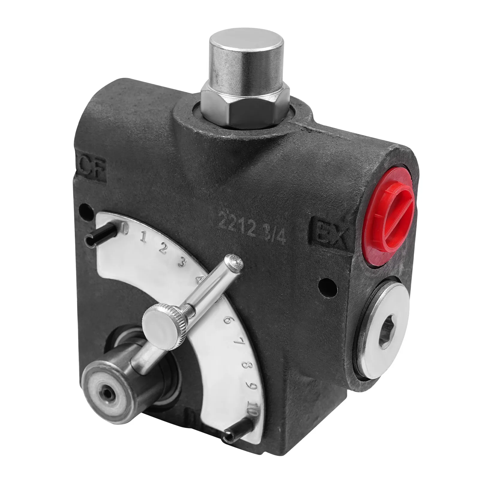Flow Rate 30.38Gal/min Hydraulic Adjustable Variable Flow Control Valve 0-30 GPM 3/4'' NPT 3000PSI