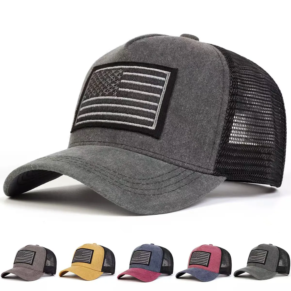 

1PC Fashion Cotton Men Women Tactical Fashion Baseball Cap Usa American Flag Outdoor Unisex Hip Hop Hats