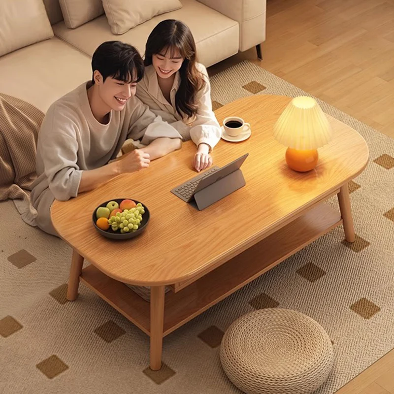 طاولة قهوة خشبية فاخرة لغرفة النوم الحديثة، تصميم للتخزين، طاولة جانبية عالية للكتابة، أثاث جناح صالة Kaffee Tische