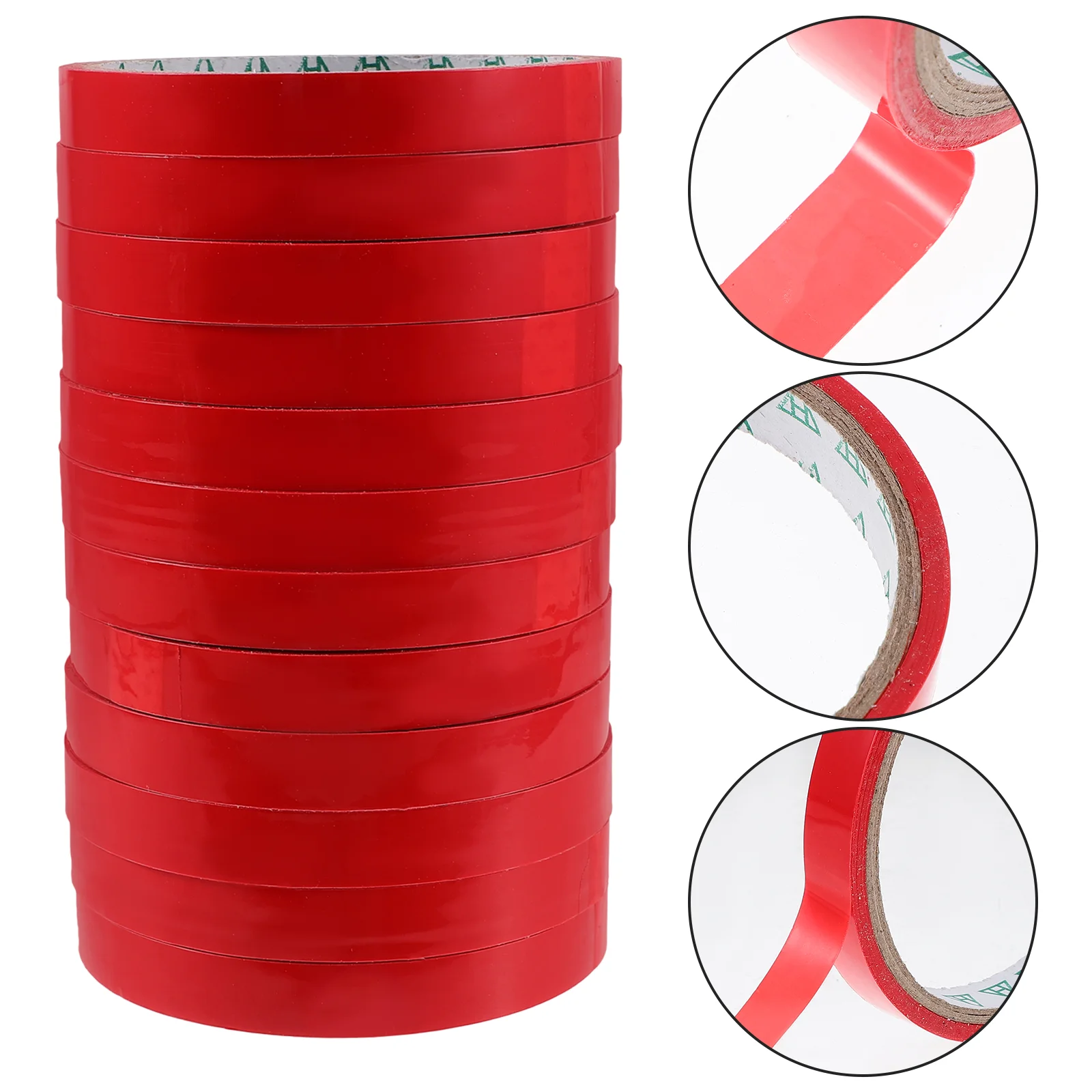 12 Pcs Packing Tape Multifunction Fruit Bag Sealing Tapes for Packaging Red