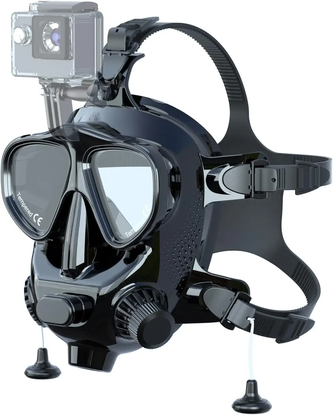 Full Face Diving Mask with Camera Mount, Full Face Snorkel Mask for Adults Compatible with S400/S400 Plus/S400 Pro/S700 Scuba Di