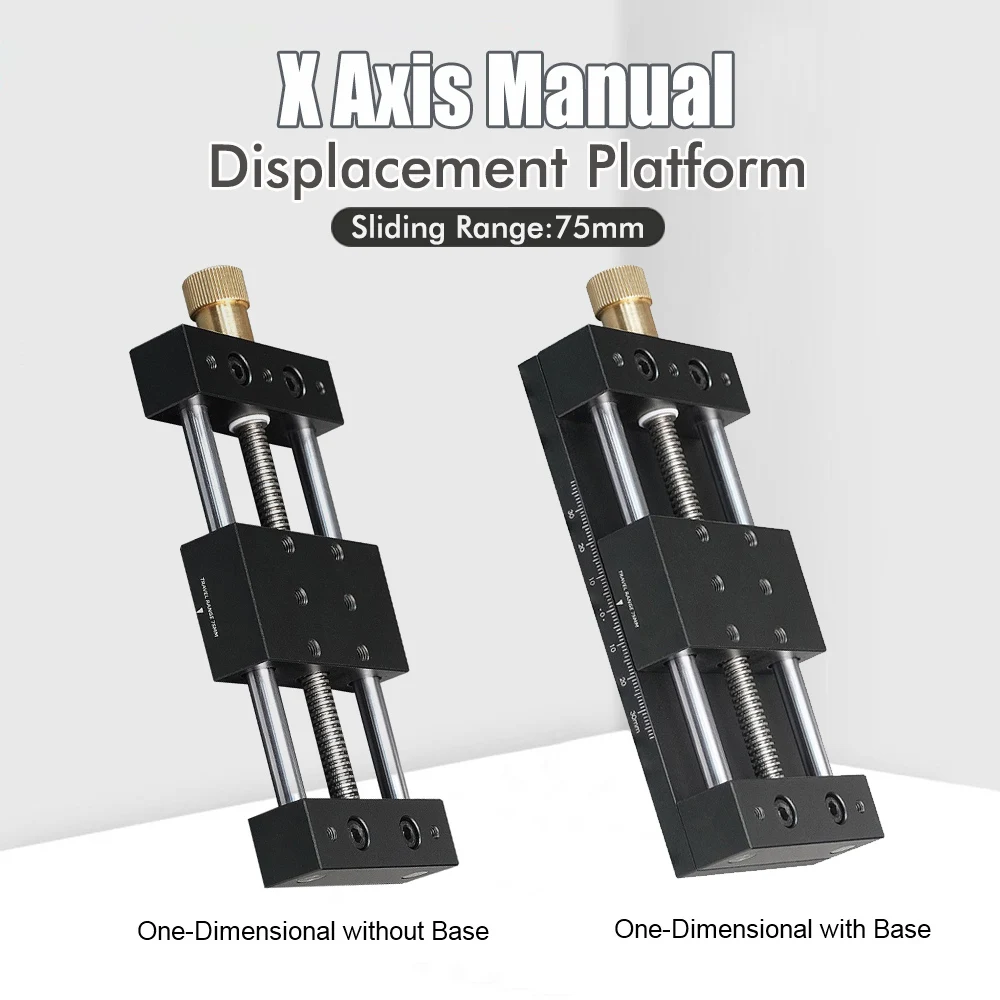 Platform Sliding Table X-Axis Manual Translation Displacement Station 40x70mm Precision Sliding Table Fine‑Tuning Linear Stage