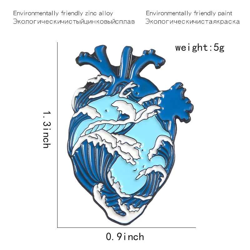 Medizinische Lunge Gehirn Emaille Pins Kreative Orgel Herz Revers Broschen Abzeichen Cartoon Schmuck Ärzte Krankenschwestern Geschenk für Freunde – Detail 2