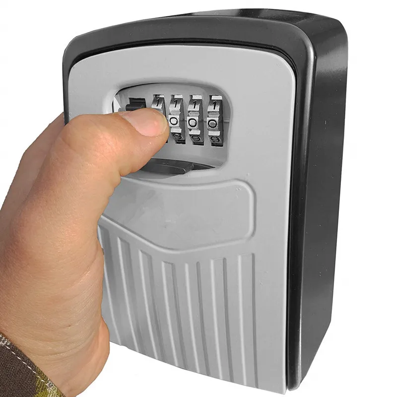 Wall Mount Key Storage Secret Box,Organizer 4 Digit Combination Password Security Code Lock No Key,Key Safe Box For Home