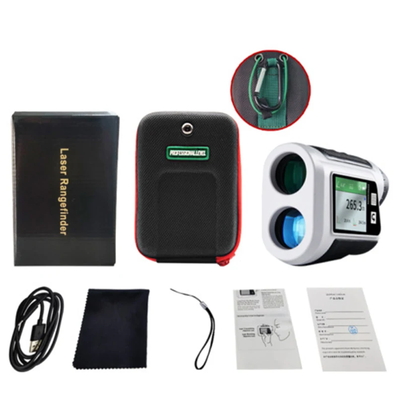 Imagem -06 - Golf Laser Rangefinder Laser Range Finder Medidor Quintal pé Unidade de Medição para Caça ao ar Livre Inclinação Velocidade Medidor Distância 1000m