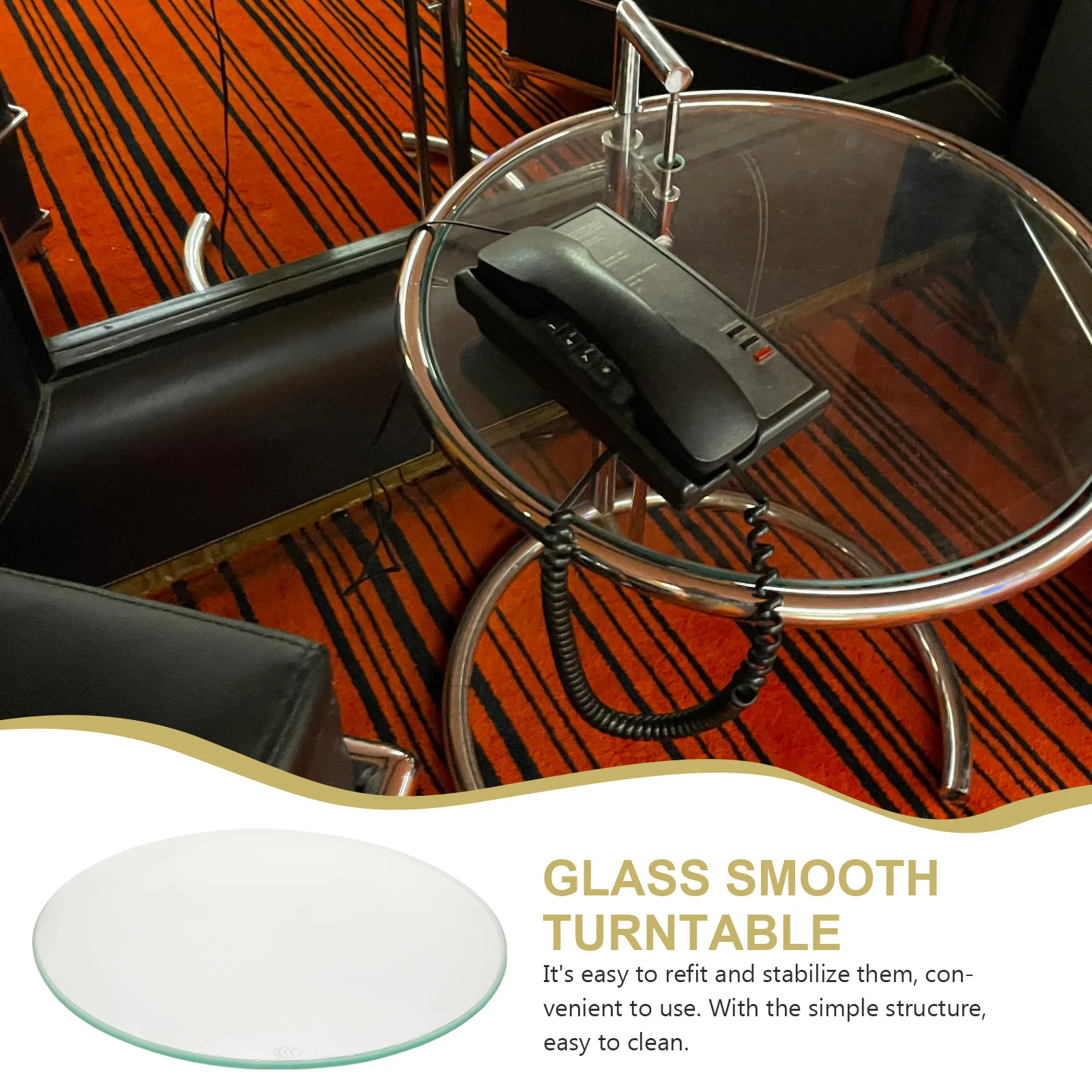 

Glass Turntable Bearing Swivel Plate Round Rotating Dining Table Tray Heavy Duty Stable Kitchen Pantry Tabletop Serving Plate