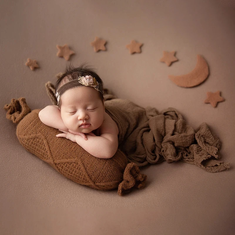 Baby Photo Props Handmade Felt Stars Creative Styling Props Newborn Photography Props Baby Boy Girl Shooting Swaddle Blanket