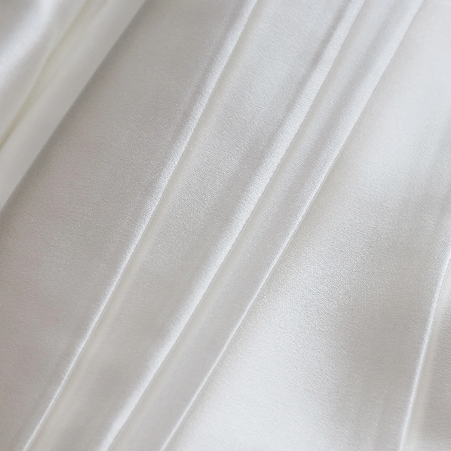 1 Meter DIY Sewing Supplies 100% Pure Silk Nature White Satin Shinny White Scarf Fabric Garment Accessories Soft Silk Charmeus