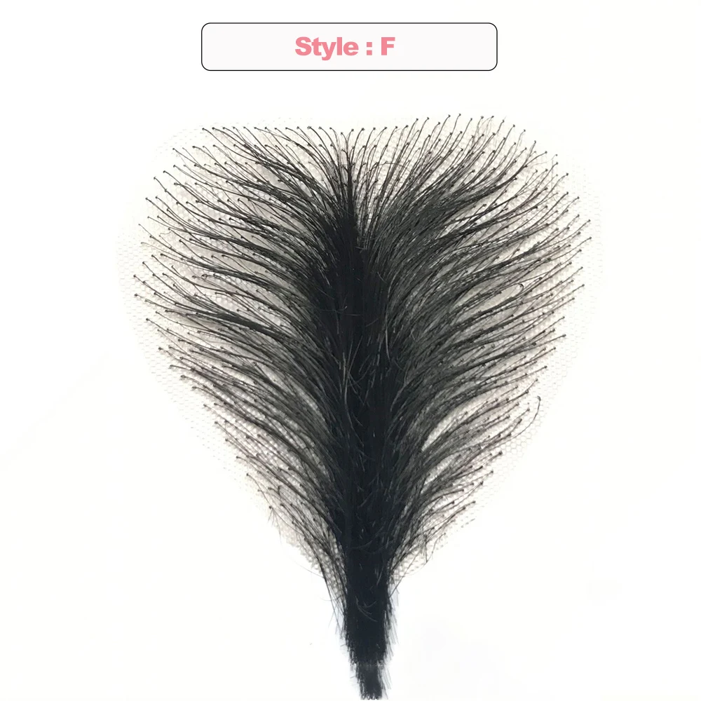 GorgeousU False Pubic Hair for Silicone Fake Vagina Pant Sticker Hair for Crossdress Accessories Private