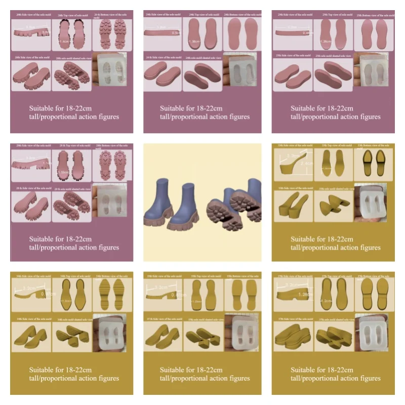 Doll Shoe Sole Sili… - image