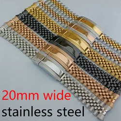 High quality 20mm wide five bead solid stainless steel strap folding buckle accessory tool suitable for GMT case strap