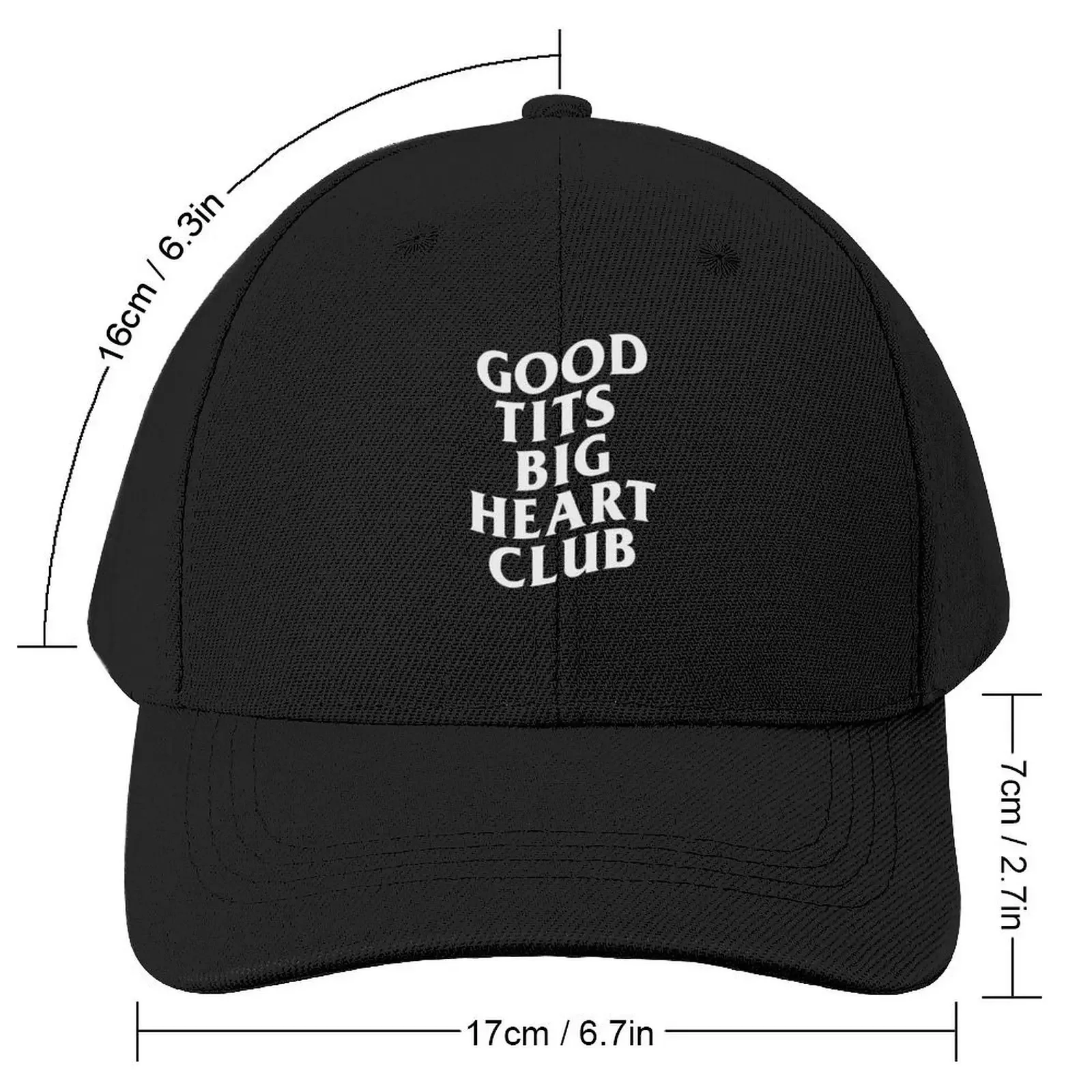 Good Tits Big Heart Club Baseball Cap Wild Ball Hat Kids Hat Hats Woman Men's