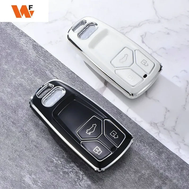 

Модный чехол из ТПУ с дистанционным управлением для Audi A4 B9 A5 A6 8S 8W Q5 Q7 4M S4 S5 S7 TT TTS TFSI RS Защитный брелок