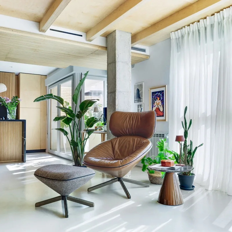 

Nordic light luxury modern designer TORTUGA leisure chair living room home model room backrest single sofa