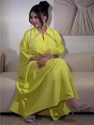 Eid Muslim Abaya for Women Party Dresses Diamonds Jalabiya Morocco Dubai Abayas Islam Vestidos Ramadan Kaftan Arab Long Robe