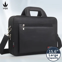 Maletín de gran capacidad para hombre, bolsa de negocios para ordenador portátil de 14 pulgadas y 15,6 pulgadas, bandolera de lona