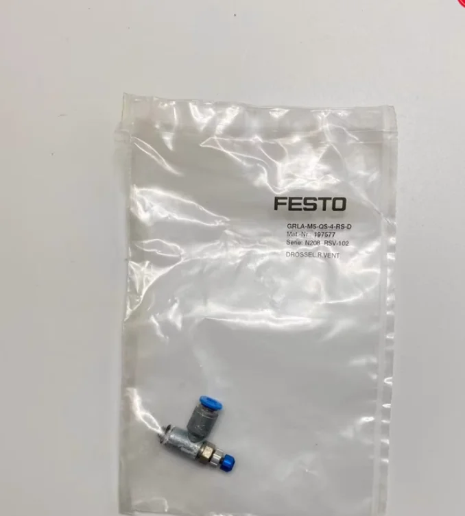 2PCS New original FESTO throttle valve 197577-GRLA-M5-QS-4-RS-D 197578-GRLA-M5-QS-6-RS-D