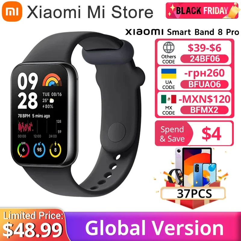 Global Version Xiaomi Mi Band 8 Pro Smart Wristband1.74