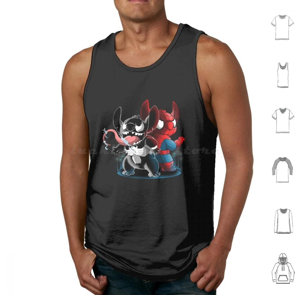 For Venoom Spideer-Mann Stiitch Shirt-Cute Stiitch Diisneys Tank Tops Vest Sleeveless For Venoom Spideer Mann Stiitch Cute