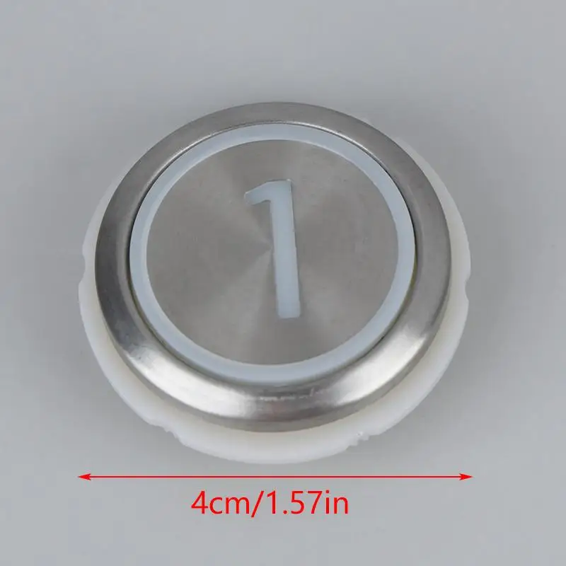 1 PCS Elevator Buttons For Round Stainless Steel Elevator Buttons / Digital 1-6 Buttons / Up Buttons / On/Off Buttons 4cm/1.57in