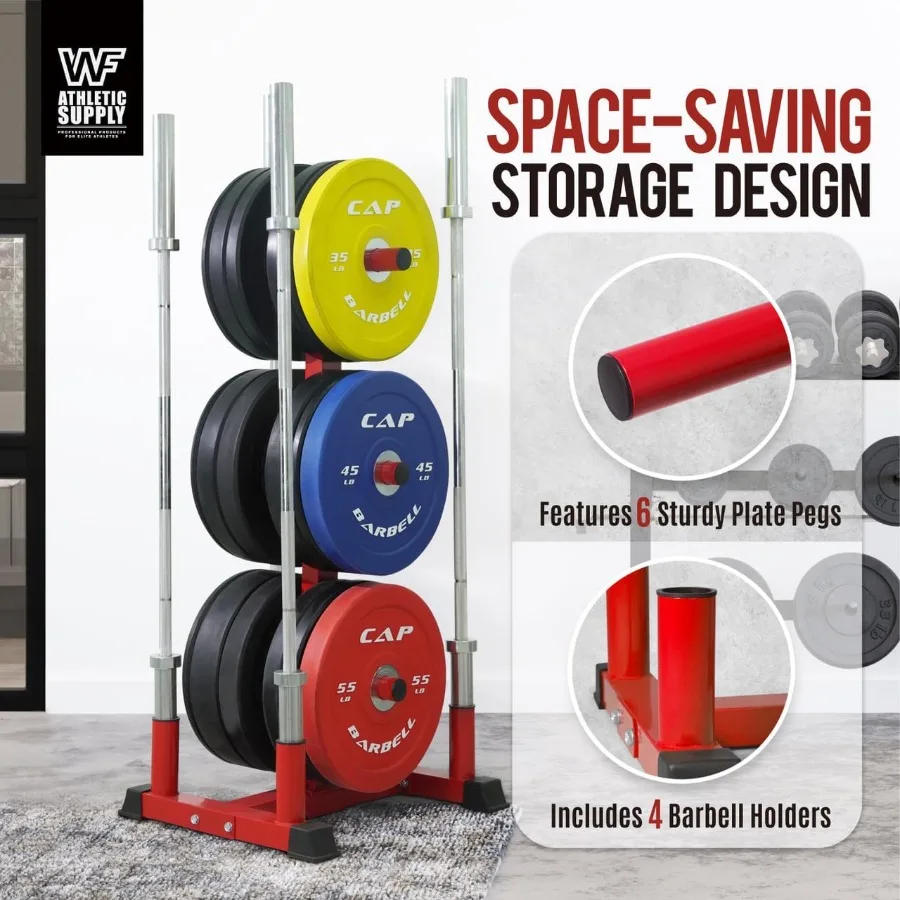 رف لوحة الوزن لتخزين أطباق المصد مع حاملات الحديد وأوتاد الألواح شجرة الوزن شديدة التحمل لصالة الألعاب الرياضية المنزلية مقاس 2 بوصة