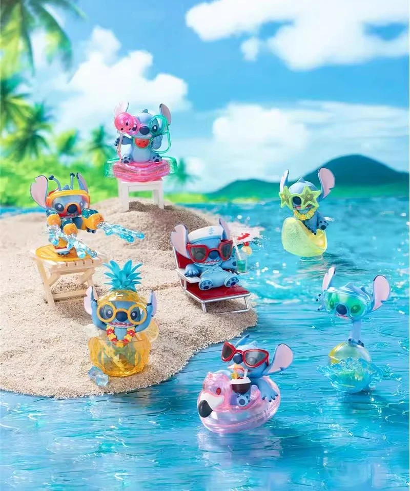 Disney Stitch Summer Carnival serie giocattoli alla moda scatola cieca figura periferica ornamenti regali di alto valore