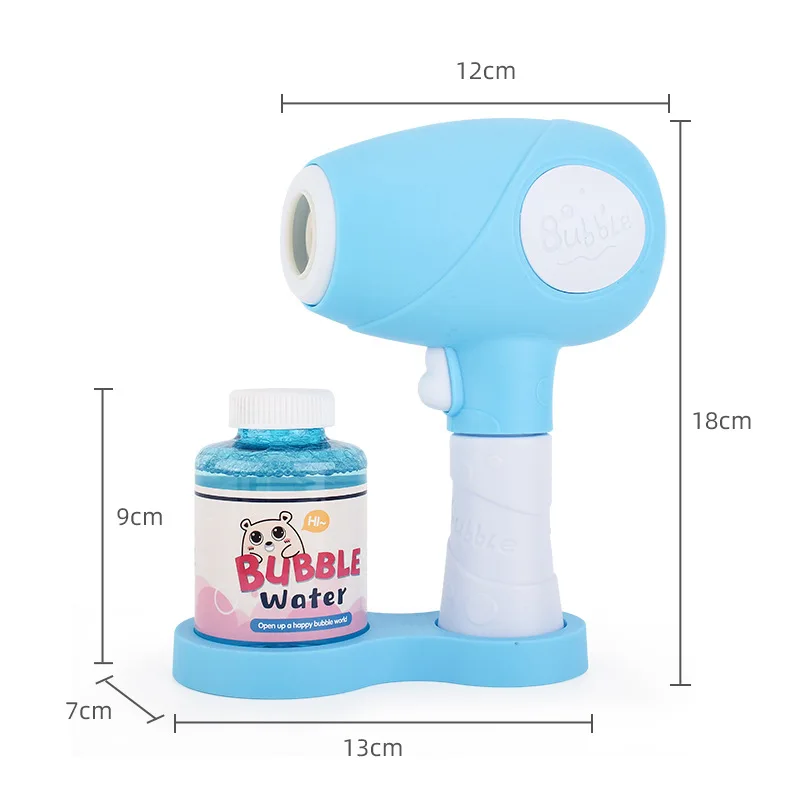 Bubble Gun Electric Hair Dryer Soap Bubbles Machine Blower Maker Kids Toys Birthday Party Games Wedding Children's Day Gift Toy
