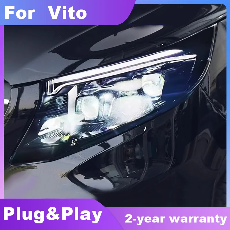 

Head Lamp for Benz Vito LED Headlight 2013-2023 Headlights Vito W447 DRL Turn Signal High Beam Angel Eye Projector Lens