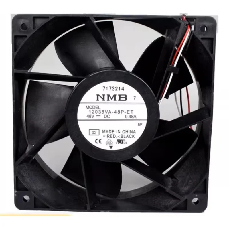 NMB 12038VA-48P-ET DC 48V 0.48A 120x120x38mm 3-Wire Server Cooling Fan