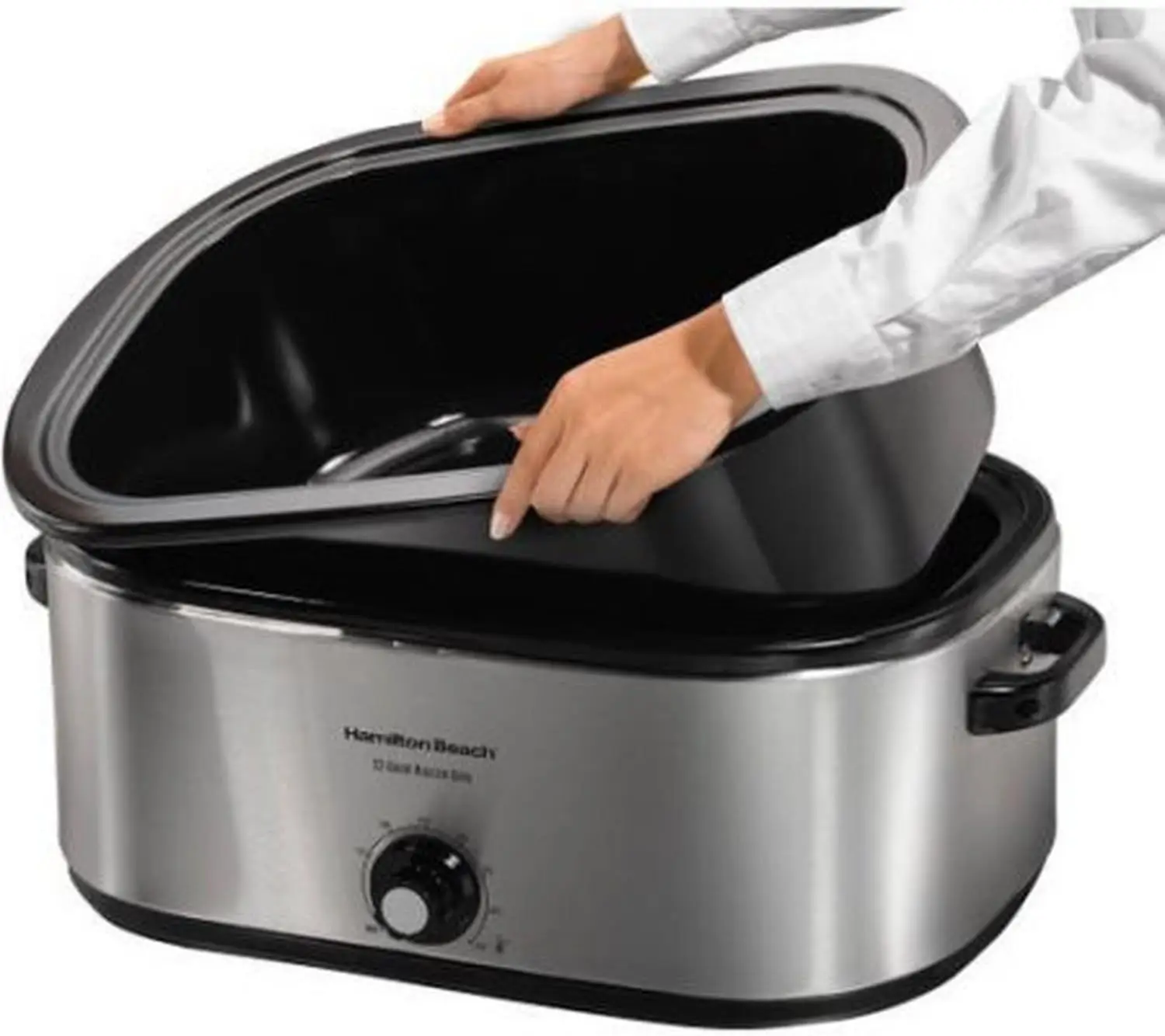 28 lb 22-Quart Roaster Oven with Self-Basting Lid (Stainless Steel)