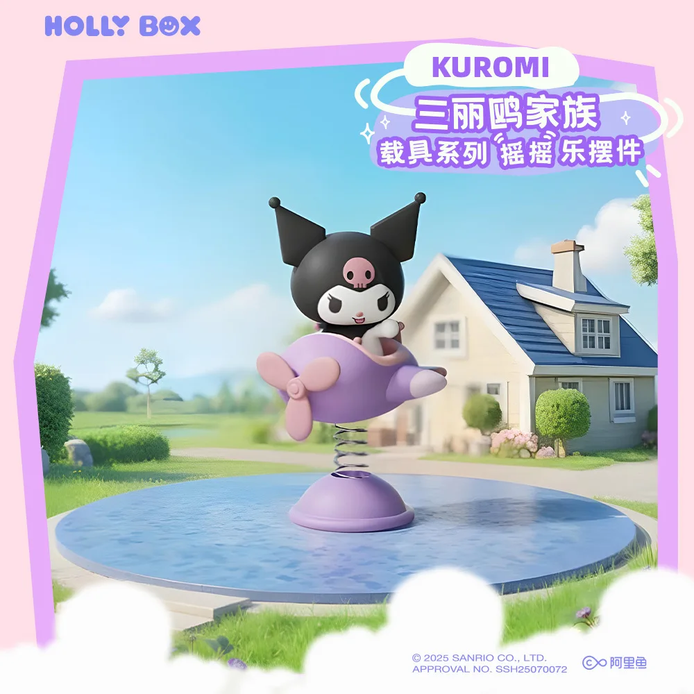 Anime Figuren Sanrio Kawaii Kuromi Cinnamoroll Hangyodon Hello Kitty Mymelody Action Figure Poppen Desktop Schommelende Ornament Geschenken