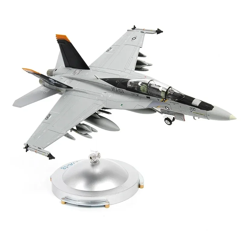 F/A-18F Super Hornet 1/72 Metal Airplane Model Kits with Display Base VFA-103 Jolly Rogers Diecast Alloy Fighter Replica