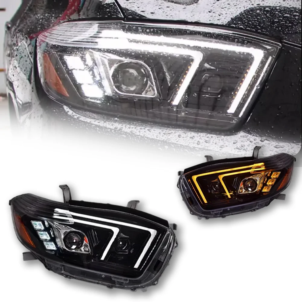 

Car Lights For Toyota Highlander 2009-2011 LED Car Lamps Daytime Running Lights Dynamic Turn Signals