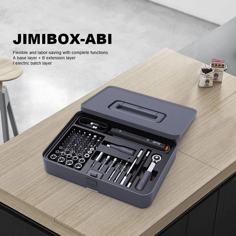 Xiaomi JimiHome Electrician Tools Set Electric Screwdriver Bits Socket Ratchet Wrench Household Multi-functional Combination Box